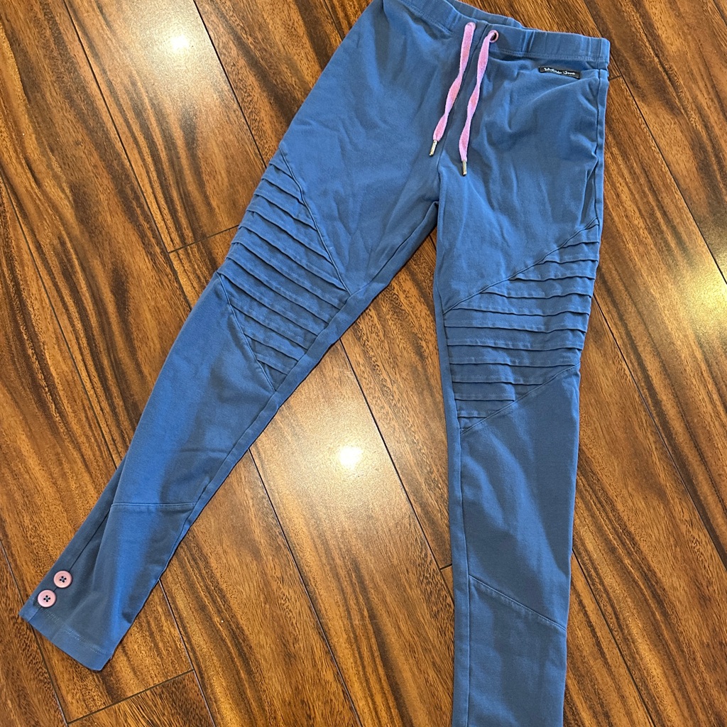 Blue Matilda Jane Leggings With Pink Drawstring